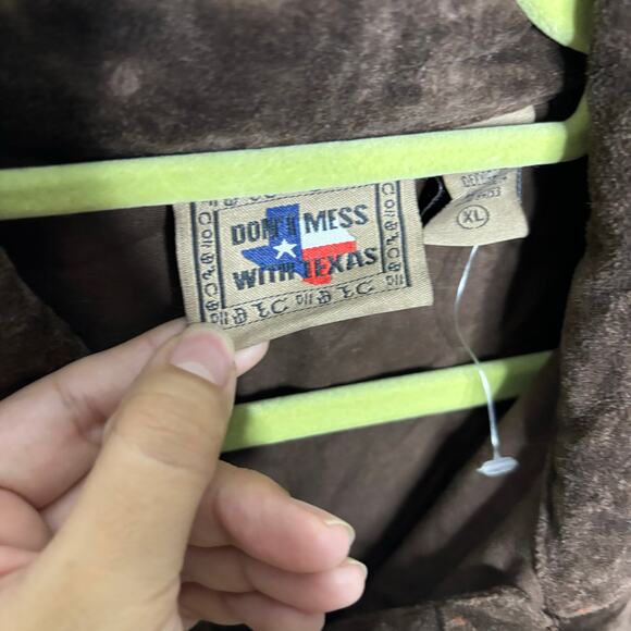 Don't Mess With Texas Brown Vintage Western Jacket Sz XL - Picture 5 of 11